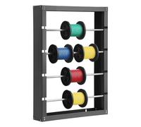 VEVOR Support de Bobines de Fil, 4 Tiges Réglables, Porte-bobines de Câbles Mural Acier Laminé à Froid, Support de Rangement et Affichage de Câbles, Capacité de Charge 68 kg, pour Diverses Conditions