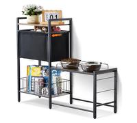 VEVOR Support de gamelle surélevé réglable 92×27×75 cm, étagère de rangement pour chiens