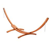 VEVOR Support de Hamac en Bois, Charge 215 kg, Cadre Universel pour Hamacs 2,8-3,9 m, Support Réglable en Arc Bois de Mélèze avec Chaîne, Mousqueton, pour Hamac de 2 Personnes, Extérieur, Intérieur
