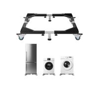 VEVOR Support de Machine à Laver Mobile, Capacité de Charge 544 kg, Base 8 Roues Pivotantes et 4 avec Freins, Chariot Déplace Meubles Réglable 585-930 mm, pour Réfrigérateurs, Sèche-Linge, Lave-Linge