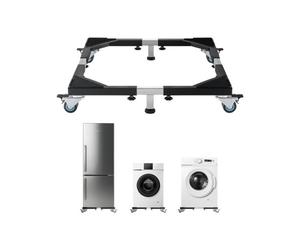 VEVOR Support de Machine à Laver Mobile, Capacité de Charge 544 kg, Base 8 Roues Pivotantes et 4 avec Freins, Chariot Déplace Meubles Réglable 585-930 mm, pour Réfrigérateurs, Sèche-Linge, Lave-Linge