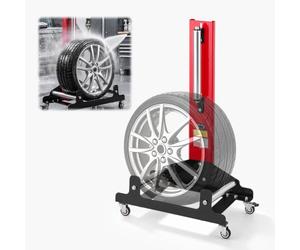 VEVOR Support de Nettoyage de Pneus Charge 50 kg Structure en Acier Robuste | Support de Lavage pour Roue 597-1105 mm, avec Rouleaux Rotatifs à 3 Positions, Nettoyage, Polissage et Brillance des Pneus