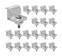 VEVOR Support de Panneau Solaire en Z, 20 PCS, Kit Pinces Bord de Fixation de Panneau Solaire Réglable 35-50 mm, Support de Montage en Aluminium Anodisé Léger, pour Camping-car, Bateaux, Murs, Toits