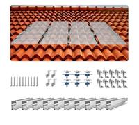 VEVOR Support de Fixation de Panneaux Solaires avec Rails et Pinces pour Toits