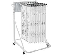 VEVOR Support de Plans de Construction Mobile, Organisateur de Plans avec 12 Supports Pivotants, Réglable en Hauteur et en Longueur, Rangement pour Bureau Maison (Support Uniquement sans Pinces)