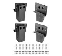 VEVOR Support de Plateforme Surélevée pour Bois 88,9x88,9 mm 4 PCS Angle Composé