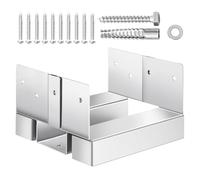 VEVOR Support Base Ancrage Poteaux au Béton 10 PCS Taille Interne 139,5x141,5 mm