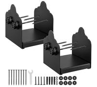 VEVOR Support de Poteau Bois, Lot de 2, Base de Poteau, Taille Interne 150x141 mm, en Acier au Carbone Robuste, Ancrage de Poteaux Stable pour Support Garde-corps Balustrades Terrasse, Pavillon, Noir
