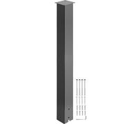 VEVOR Support de poteau de boîte aux lettres 43 po acier poudre noir extérieur