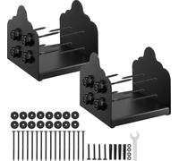 VEVOR Support de poteaux, 2 pièces, dimensions intérieures 200x190 mm pour poteaux 203,2x190/190x190 mm, douille à visser en acier carbone, Idéal pour pavillon-rampe de terrasse-plaque de base, noir