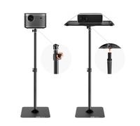 VEVOR Support de Projecteur Hauteur Réglable de 77 à 161 cm, Support Vidéoprojecteur sur Pied, Stand de Vidéoprojecteur avec Plateau, pour Cinéma en Plein Air Maison Bureau Scène Studio, Noir