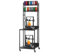 VEVOR Étagère mobile de rangement de filaments à 4 étages, Étagère de rangement de filaments pour imprimante 3D, Support de bobines de filaments sur roulettes, Support d'organisation pour studio d'imp