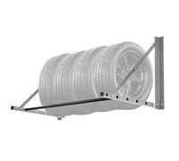 VEVOR Support de Rangement pour Pneus Mural Pliable, Rack à Pneus Réglable 81-122 cm, Étagère de Stockage de Pneus en Acier Q235, pour Pneus Standard R14-R20, Charge Max. 136 kg, pour Garage Atelier