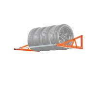 VEVOR Support de Rangement pour Pneus Mural, Rack à Pneus Réglable 79-142 cm, Étagère de Stockage de Pneus en Acier Q235, pour Pneus Standard R14-R20, Charge Max. de 181,44 kg, pour Garage Atelier