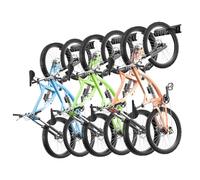 VEVOR Support de rangement pour vélo, 1219,2 mm, 6 portes-vélo et 3 crochets pour casques, organisateur de maison et de garage, charge 136 kg, support mural réglable pour différentes tailles de vélo