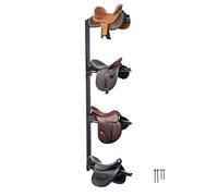 VEVOR Support de Selle Cheval, 4 Niveaux, Porte-selle Anglais Western Mural, Peu Encombrant, Rangement de Couverture et Coussin pour Matériels Chevaux d'Équitation, Organisation de Sellerie, d'Écuries