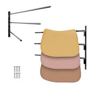 VEVOR Support de Selle Cheval, Lot de 2, Porte-Selle Mural 3 Niveaux, Peu Encombrant, Rangement de Couverture et de Coussin, pour Matériels Chevaux d'Équitation, Organisation de Sellerie, d'Écuries