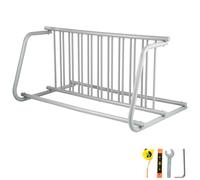 VEVOR 10 supports porte-vélos au sol, 150 cm de longueur, porte-vélos tout en acier, capacité de 10 vélos, support de rangement double face pour garages, rues, cours, événements de vélo
