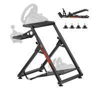 VEVOR Support de Volant Course Compact Cockpit Simulateur Course Pliable Réglable Compatible Logitech G923, G920, G29, G27, Thrustmaster T300RS TX F458, T500RS, T3PA-PRO (F1/GT), Pédales Non Incluses