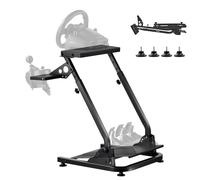 VEVOR Support de Volant Course Pliable Cockpit Simulateur Course Réglable, Compatible avec Logitech G29, G27, G920, G923, Thrustmaster T300RS T300GT T248 TS-PC TSXW, Pédales Simulateur Non Inclus