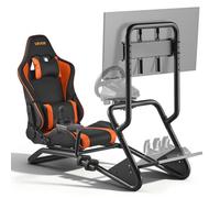 VEVOR Support de Volant de Course Cockpit de Simulateur de Conduite, Support d'Écran, Compatible Pédales Logitech G25, G27, G29, G920, G923, Thrustmaster T300RS, TX F458, T500RS, T3PA-PRO (F1/GT), CSR