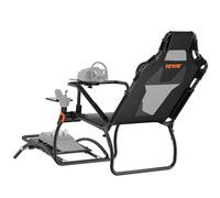 VEVOR Support de Volant de Course Compact Cockpit de Simulateur de Conduite Acier Pliable, Support de Volant et Angle Pédale Réglable, pour Logitech G923/G920/G29, Thrustmaster T248P, Fanatec, Hori