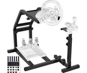 VEVOR Support de Volant de Course Réglable pour Logitech G27 G25 G29 Support Simulateur de Course en Acier Inoxydable Cadre de Volant Jeu de Course Mad Catz Fanatec, Volant et Pédale non Inclus