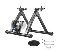 VEVOR Support d'Entraînement pour Vélo Intérieur Roues 66-73,7 cm et 700C, Base d’Entraînement à Fluide, Simulateur de Vélo Pliable, avec Broche à Dégagement Rapide, pour Vélo de Route, Noir