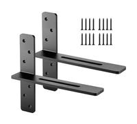 VEVOR Support d'Étagère Flottante, 355,6x73,5x304,8 mm, Supports d'Étagères Murales Invisibles Robustes en T, Lot de 2, Capacité de Charge 90 kg, avec Vis, pour Étagères Flottantes de Salons, Chambres