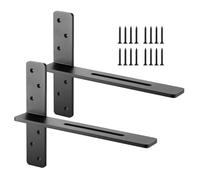 VEVOR Support d'Étagère Flottante, 406,4x73,5x304,8 mm, Supports d'Étagères Murales Invisibles Robustes en T, Lot de 2, Capacité de Charge 90 kg, avec Vis, pour Étagères Flottantes de Salons, Chambres