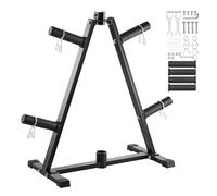 VEVOR Support d'Haltères Capacité de Charge 136 kg, Rack de Rangement pour Disques des Poids de 50,8 mm, Support de Poids à Cadre en A, Repose Haltères Robuste, Stockage pour Musculation Gym Domicile