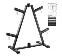 VEVOR Support d'Haltères Capacité de Charge 136 kg, Rack de Rangement pour Disques des Poids de 50,8 mm, Support de Poids à Cadre en A, Repose Haltères Robuste, Stockage pour Musculation Gym Domicile