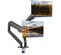 VEVOR Support Écran PC Double Bras pour Moniteur 33-88,9 cm Bras Écran PC Réglable en Hauteur Inclinable Rotatif Pivotant Charge 12 kg par Bras 2 Options de Montage VESA 75x75 mm 100x100 mm Bureau
