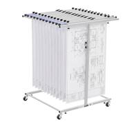 VEVOR Support Mobile pour Plans, Rack Réglable pour Rangement de Affiches, Présentoir Vertical en Acier à Roulettes, pour Stockage de Cartes, Plans d'Ingénierie, Grands Dessins, Pinces Non Inclus