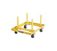 VEVOR Support Moteur d’Atelier Capacité 340 kg, Chariot de Manutention pour Moteur en Acier, Largeur et Longueur Réglables, avec 4 Roulettes et 2 Sangles à Cliquet, Adapté à la Plupart des Moteurs