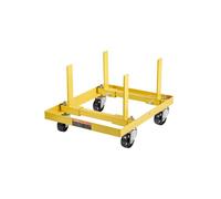 VEVOR Support Moteur d’Atelier Capacité 340 kg, Chariot de Manutention pour Moteur en Acier, Largeur et Longueur Réglables, avec 4 Roulettes et 2 Sangles à Cliquet, Adapté à la Plupart des Moteurs