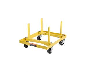 VEVOR Support Moteur d’Atelier Capacité 340 kg, Chariot de Manutention pour Moteur en Acier, Largeur et Longueur Réglables, avec 4 Roulettes et 2 Sangles à Cliquet, Adapté à la Plupart des Moteurs