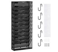 VEVOR Support mural pour dossiers en maille 1 pièce 12 poches pour bureau école