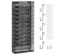 VEVOR Support mural pour dossiers en maille 1 pièce 12 poches pour bureau école