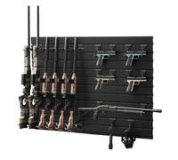 VEVOR Support Mural pour Armes à Feu, Porte Fusils Modulaire Capacité 6 Fusils, pour Rangement Exposition Carabines et Matériels de Tire Maison Bureau Magasin Jeu, Râtelier d'Armes Mural Vertical