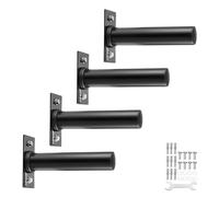 VEVOR Support Mural pour Disque de Poids Lot de 4, Support de Poids de 50,8 mm Capacité de Charge 150 kg, Rangement Mural pour Haltère avec Matériel de Montage, pour Stockage Musculation Gym Domicile