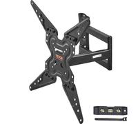 VEVOR Support Mural TV pour Écrans 26-55 pouces Jusqu'à 45 kg Fixation TV Murale Inclinable et Orientable Max. VESA 400x400 mm Accroche TV Mural à Plein Mouvement en Acier au Carbone Maison Bureau
