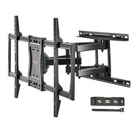 VEVOR Support Mural TV pour Écrans 37-75 Pouces Jusqu'à 60 kg Fixation TV Murale Inclinable et Orientable Max. VESA 600x400 mm Accroche TV Mural à Mouvement Complet en Acier au Carbone Maison Bureau