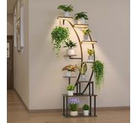 VEVOR Support plantes intérieur 9 niveaux 160 cm, lampe de croissance, minuterie 3 réglages