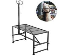 VEVOR Support pour bétail 130x59 cm support de parage avec pièce de tête droite, support de parage pour chèvre avec cadre en métal robuste, support de tonte pour mouton, support de parage pour bétail