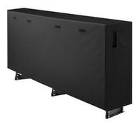VEVOR Support à bois de chauffage avec housse imperméable, range-bûches extérieur en métal, 2570 x 360 x 1170 mm, charge maximale 299,4 kg, entièrement couvert, thermolaqué, pour terrasse, vérandas