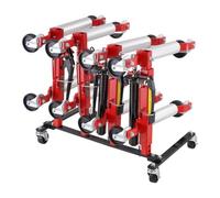 VEVOR Support pour Chariot de Manutention de Voiture Universel, Organisateur de Chariot Déplace Voiture avec Roues Rotatives à 360 °, Support de Rangement pour Chandelles, Capacité 4 Chariots
