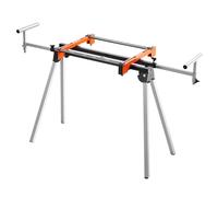 VEVOR Support pour Scie à Onglet Universel Capacité de Charge 136,1 kg, Piètement pour Scie Pliable en Acier, Hauteur et Longueur Réglables, avec Supports de Montage Monobloc, Portable et Compact