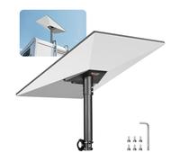 VEVOR Support Starlink Gen 3 d'Échelle de Camping-car, Montage à Angle Réglable 360°, avec Kit d'Accessoires de Montage, Adaptateur d'Échelle Extra Court en Acier Robuste, Compatible Gen 3 et V3, Noir