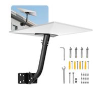 VEVOR Support Starlink Gen 3, Montage Mural à Angle Réglable, avec Kit d'Accessoires de Montage, Adaptateur Acier Robuste, Tube de Connexion 425 mm pour Espaces Étroits, Compatible Gen 3 et V3, Noir